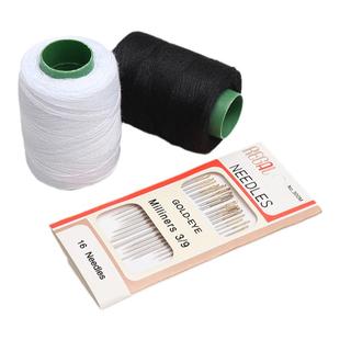 家用缝补针线套装黑线缝衣线实用针线包彩色针线盒小卷缝纫线结实