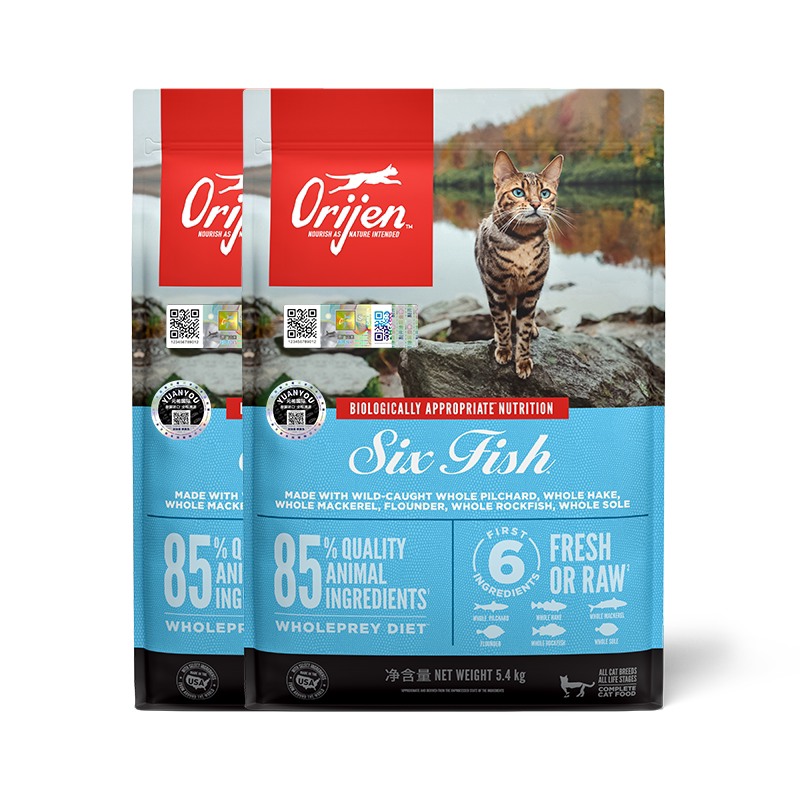 渴望六种鱼全猫猫粮5.4KG*2