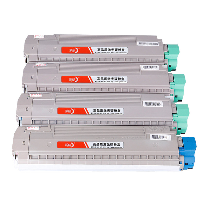 彩格适用OKI C810粉盒C810DN C830 C860DN C830DTN墨粉盒 黑色彩色 激光打印机复印一体粉仓