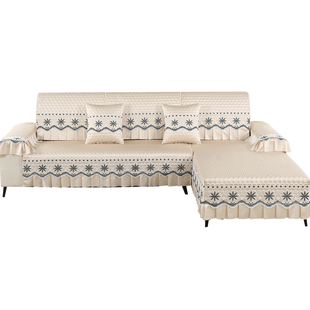 沙发垫四季通用防滑坐垫沙发套子纯色简约现代靠背巾罩防猫抓夏