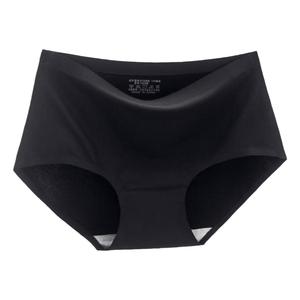 贴身裸感内裤女冰丝无痕中腰纯棉裆夏季薄款纯黑色白色女生三角裤