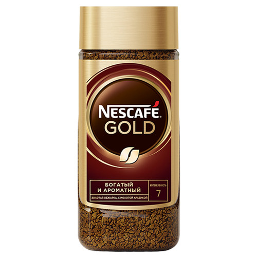 俄罗斯进口雀巢金牌黑咖啡冻干无添加蔗糖颗粒冲泡浓香味95克瓶装