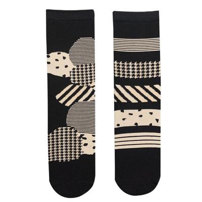 ab阴阳创意文艺风千鸟格波点潮袜