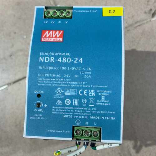 溢价-明纬NDR-480-24电源，24V 20A，480W，