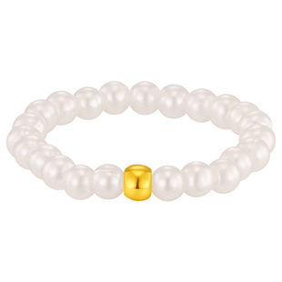 水贝黄金官方旗舰店珠珠戒指女足金999小金珠指环小克重七夕礼物