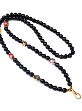 泰伽佛牌链黑玛瑙吊坠项链男女