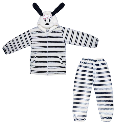 可爱小狗睡衣冬季加厚套装男女款