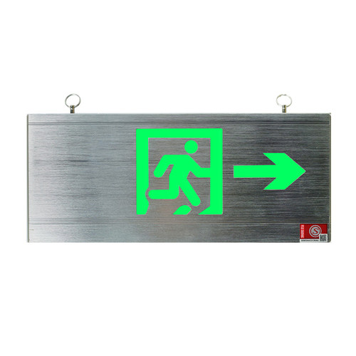 消防疏散指示灯安全出口嵌入式铝合金拉丝全铝指示灯消防应急灯