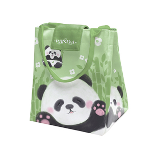 联名yutou2025春夏新款绿色饭盒袋通勤大容量保温保鲜帆布便当包