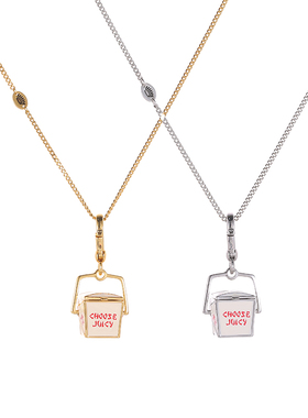 女挂坠可打开水饺外卖盒吊坠项链