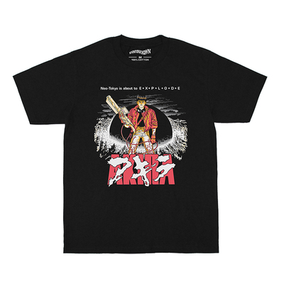 赛博朋克代表阿基拉做旧复古潮T