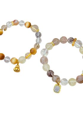 新中式南瓜葫芦金虎眼石手串女