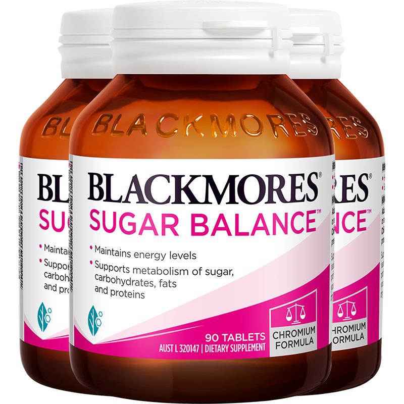 【自营】BLACKMORES澳佳宝血糖平衡片90片*3瓶 含维生素及矿物质