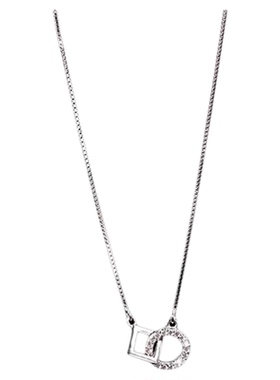 S925纯银环环相扣项链女配饰轻奢