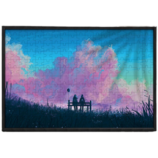 拼图相框75x50画框1000/500/300创意礼物现代简约实木可挂墙挂框