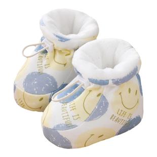 秋冬款加绒加厚0-1岁婴幼儿保暖学前步鞋0-6-11个月男女宝宝棉鞋