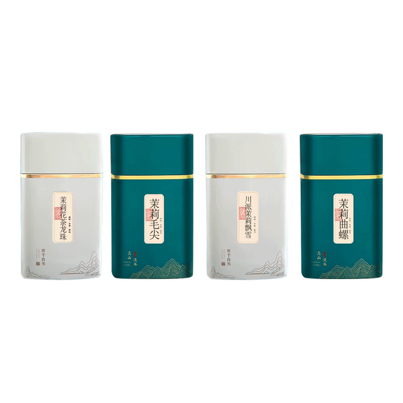 四大茉莉花茶特级浓香型茉莉毛尖龙珠曲螺飘雪组合装茶叶500g