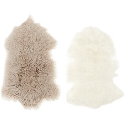 Alive北欧简约高级感滩羊毛地垫