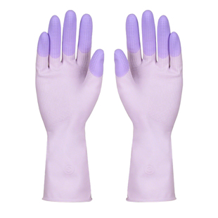 乳胶橡胶手套女干活薄款家务洗碗厨房耐用清洁胶皮防水洗衣服专用