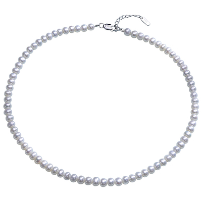 S925银6-7mm淡水珍珠项链