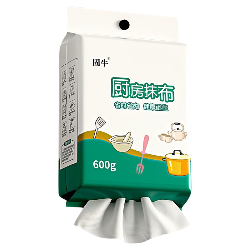 固牛挂墙式懒人抹布干湿两用吸油