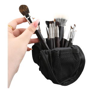 魅兜化妆刷收纳包刷包立式便携大容量加厚多功能化妆包工具折叠式