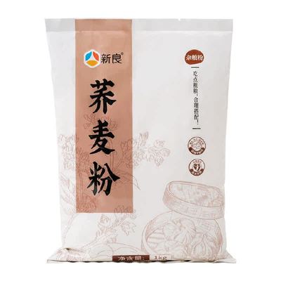 新良杂粮粗粮纯荞麦粉面粉1kg