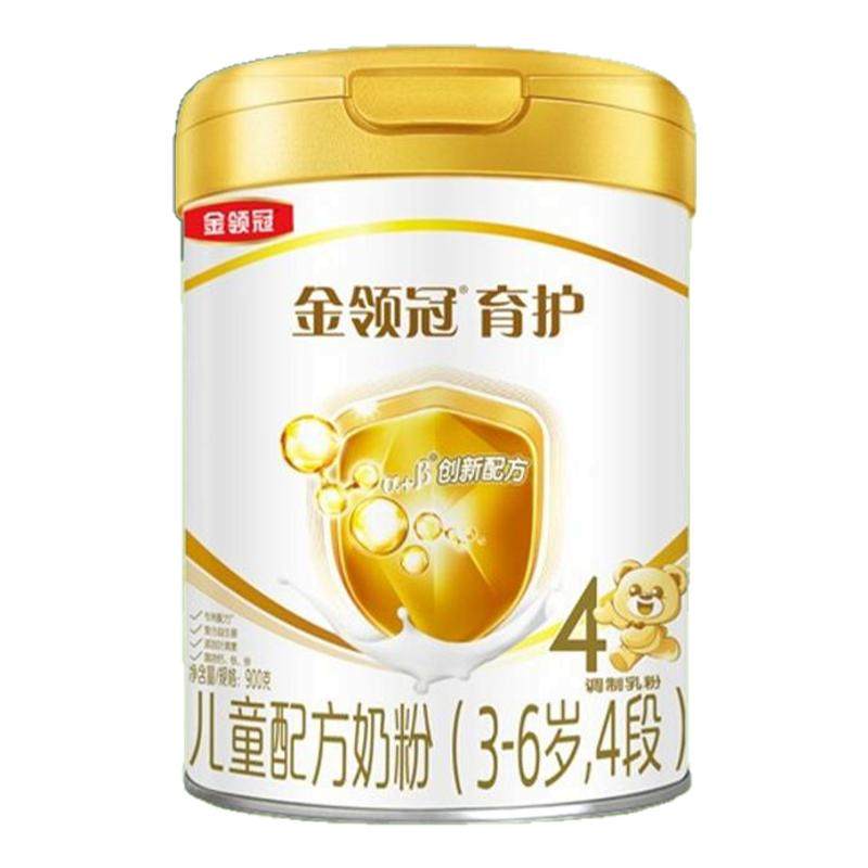 伊利金领冠育护四段900g克罐装3-6岁儿童配方奶粉4段