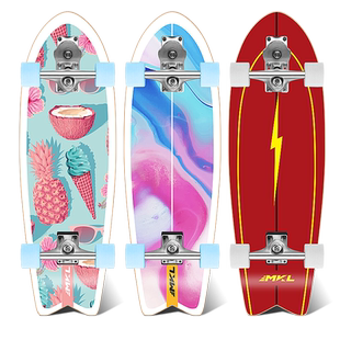 迈卡龙陆地冲浪板S7专业儿童女yow滑板初学者成人代步路冲板slide