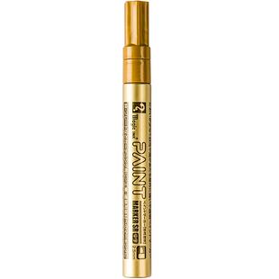 日本寺西金色油漆笔金色签字笔签名笔明星签名专用笔丙烯马克笔金属油漆补色金色笔签到笔银色补漆笔白色黑色