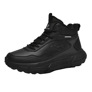 LOTTO乐途男高帮加绒加厚棉鞋2025冬季新款防水防滑保暖运动鞋