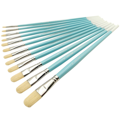 林都猪鬃油画笔硬毛笔水彩笔单支