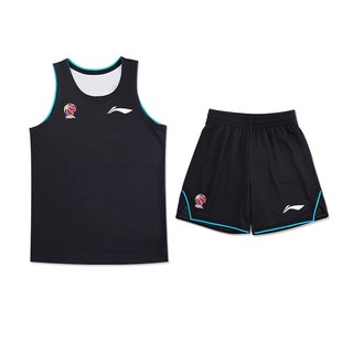 李宁CBA美式篮球服套装训练上衣比赛球服男双面球衣定制背心短裤