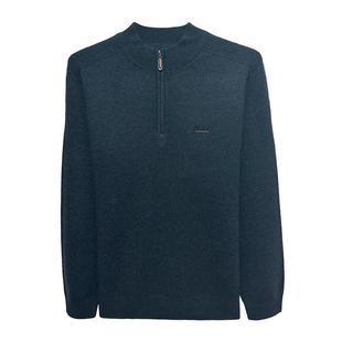 羊毛衫男100纯羊毛衣男款冬季打底上衣拉链领针织衫加厚羊绒衫