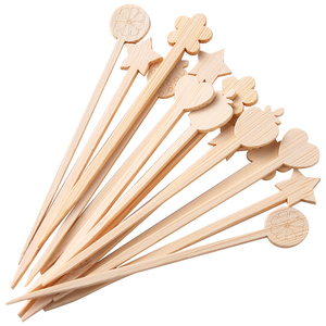 一次性水果签果插创意卡通牙签家用三明治汉堡竹签鸡尾酒装饰商用