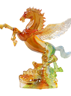 古东东琉璃飞马摆件马年吉祥物