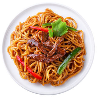 湾仔岛车仔面刀削拌面乌冬面带酱早餐速食拌面懒人食品免煮整箱