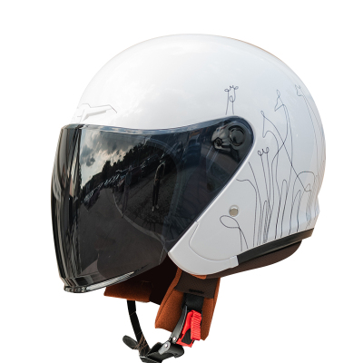 艾狮半盔女四季通用可爱猫耳