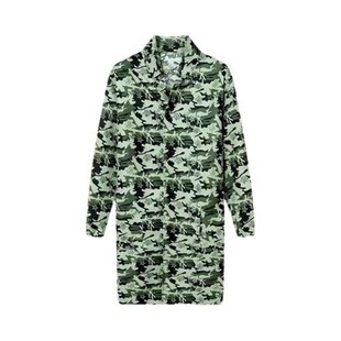 蓝大褂工作服男装厨房罩衣男士长袖迷彩外套防尘大褂劳保服定制女