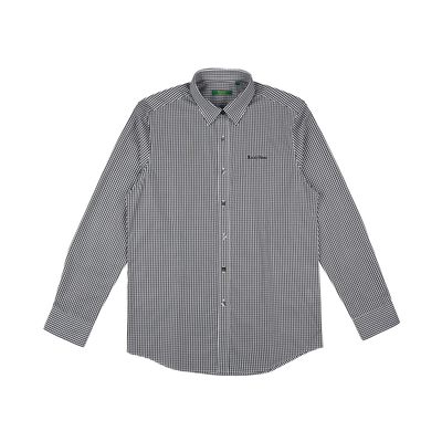 雷迪波尔刺绣logo衬衫格纹