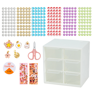 儿童DIY琉璃手链串珠材料包工制作玩具培养动手能力彩色珠子套装6