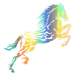 飞马反光车贴防水车身装饰贴个性创意跳跃马贴纸骏马摩托车改装贴