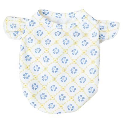 宠物优雅碎花圆领上衣