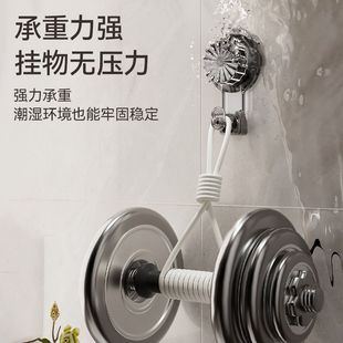 吸盘挂钩免打孔真空吸墙拧紧厨房卫生间可反复使用收纳轻奢风