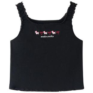 【芭蕾舞曲】天丝莱赛尔女童绣花背心吊带夏季凉爽透气无袖中大童