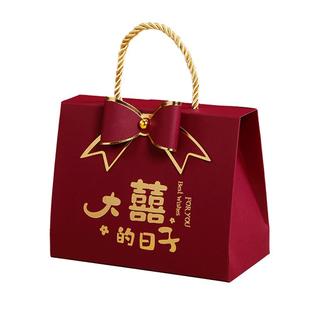 喜糖盒子2025新款结婚专用糖果糖盒婚礼订婚手提伴手礼包装盒空盒