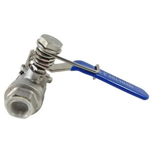 不锈钢弹簧复位自闭阀球阀304内螺纹球阀BALL VALVE 1000WOG