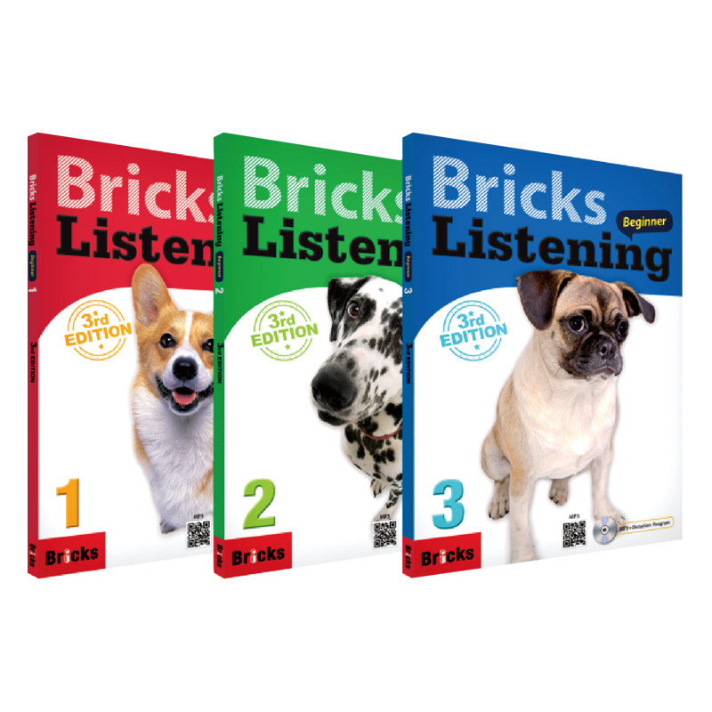 Bricks Listening Beginner Level 1 2 3级别主课本含CD光盘学习软件 英文原版进口英语短期教材