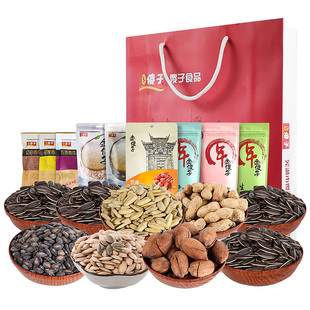 傻子瓜子2025年新货礼袋零食坚果礼盒大礼包新年礼盒抖音网红小吃