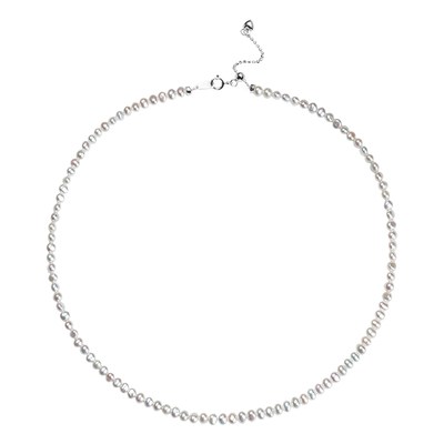 GiO珠宝925银巴洛克淡水珍珠项链